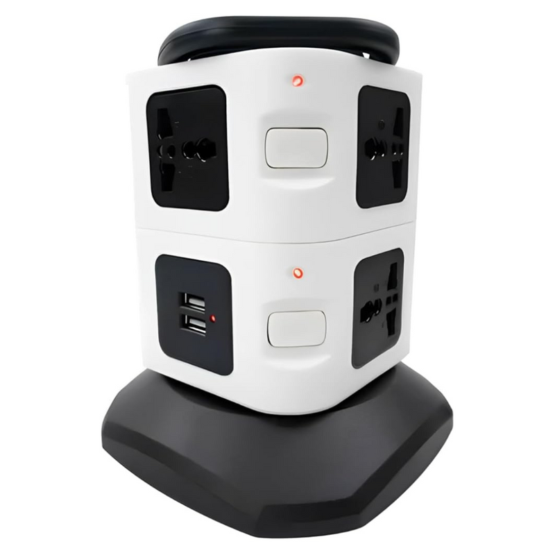 Torre de Tomada Elétrica com 3 Entradas Universais e 2 Portas USB - OI-TO 128