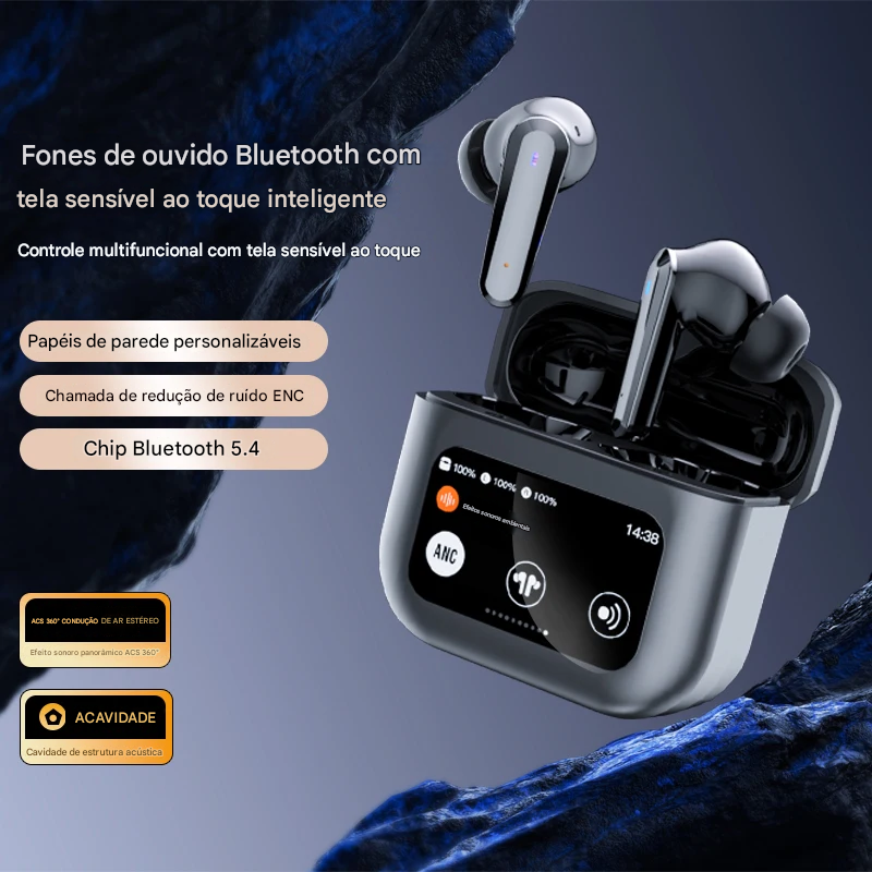 Q30 Fone Bluetooth Touch com Cancelamento de Ruído e Alta Qualidade de Som