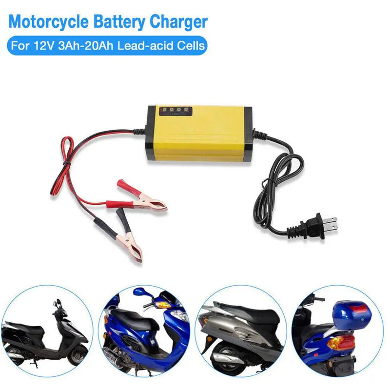 Motorcycle Battery Charger Portable 12V Auto Car Battery Charger Truck Trickle Maintainer Boat Smart Charger Car accessories