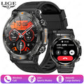 LIGE New Smart Watch Men Military Sports Fitness Tracker Blood Pressure Waterproof Watches BT Call Smartwatch For Women 400mAh