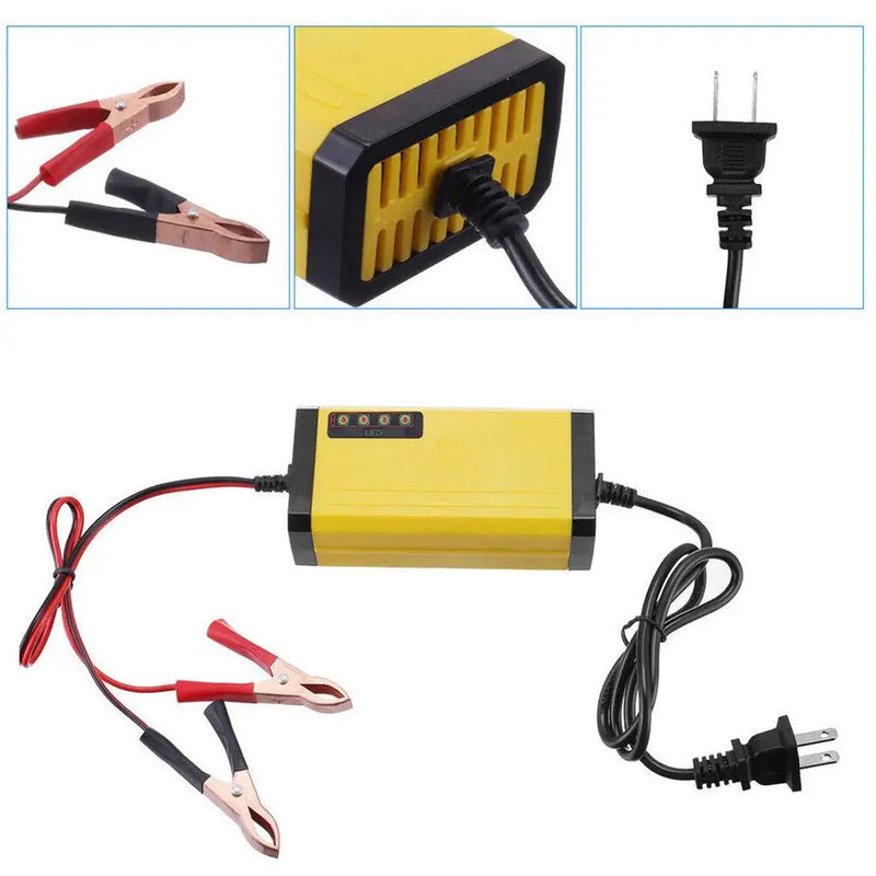 Motorcycle Battery Charger Portable 12V Auto Car Battery Charger Truck Trickle Maintainer Boat Smart Charger Car accessories