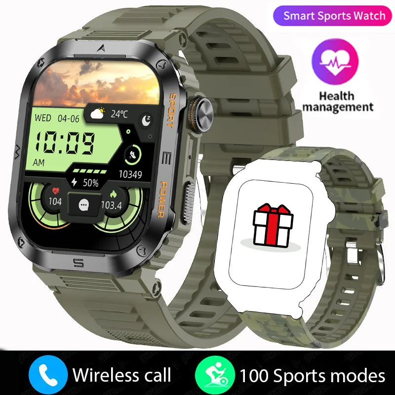 2023 New Full Touch Smart Watch Men For Android Xiaomi Blood Pressure Oxygen Fitness Watch 5 Atm Waterproof Military SmartWatch