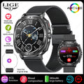 2025 New AI Medical Diagnosis Blood Lipids Uric Acid HRV Monitor Smart Watch Men ECG+PPG NFC Bluetooth Call Health Smartwatch