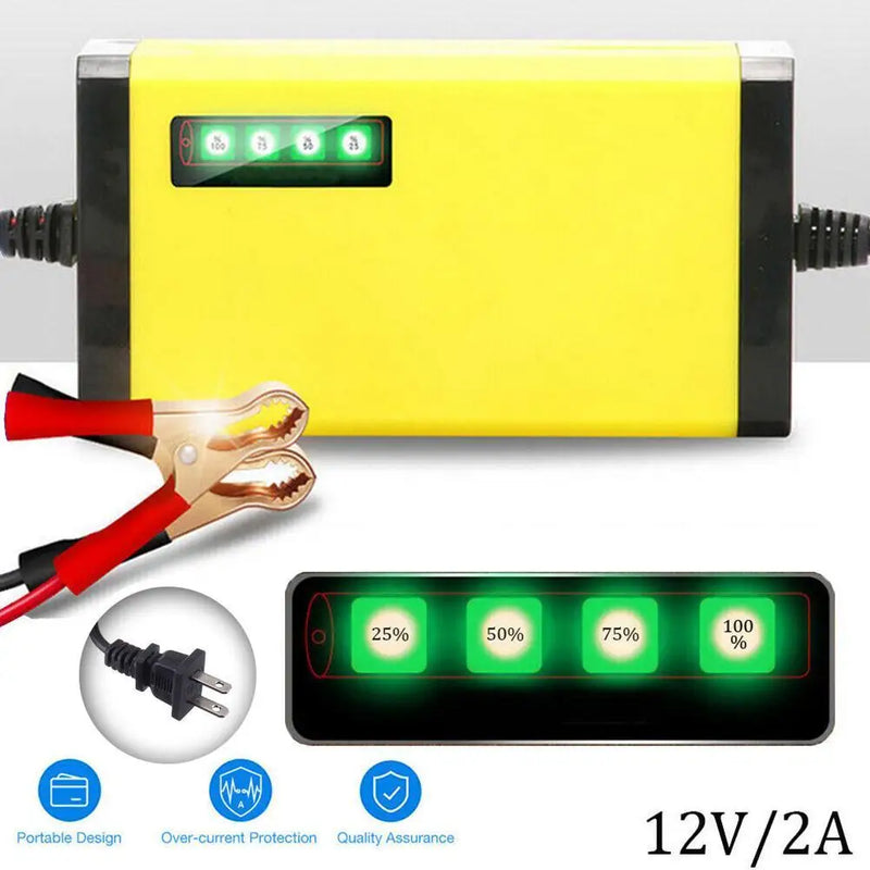 Motorcycle Battery Charger Portable 12V Auto Car Battery Charger Truck Trickle Maintainer Boat Smart Charger Car accessories