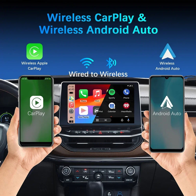 Carplay Android Auto Wireless Adapter For Toyota Mazda Nissan Camry Suzuki Subaru Citroen Audi Mercedes Kia Ford Opel Spotify BT