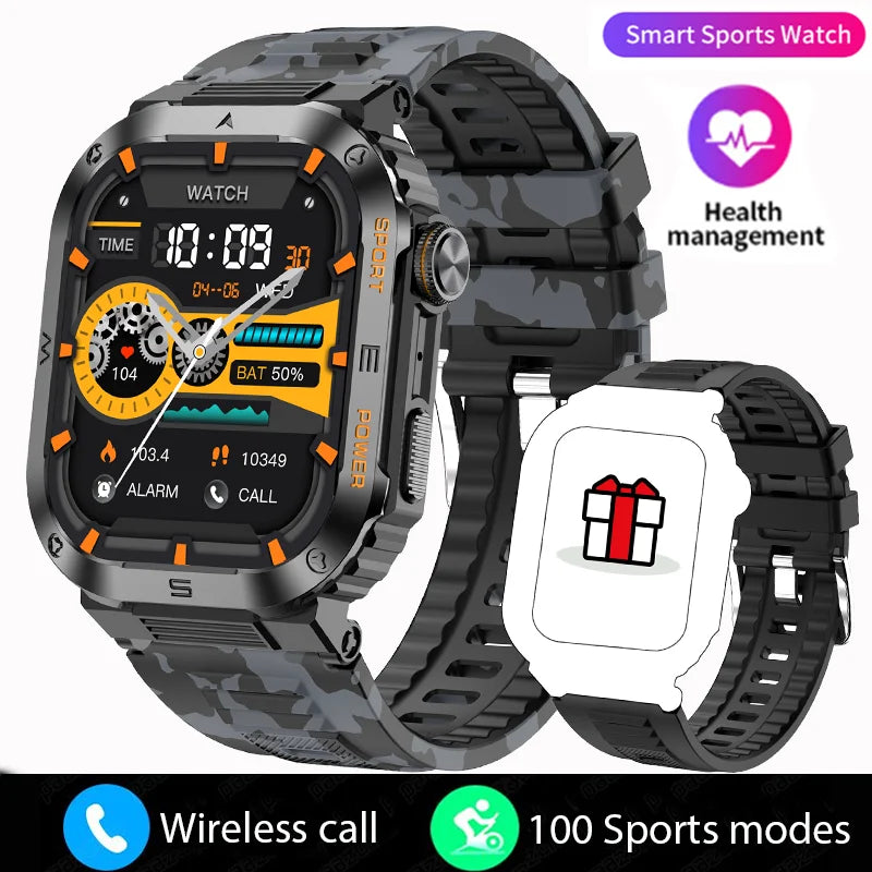 2023 New Full Touch Smart Watch Men For Android Xiaomi Blood Pressure Oxygen Fitness Watch 5 Atm Waterproof Military SmartWatch