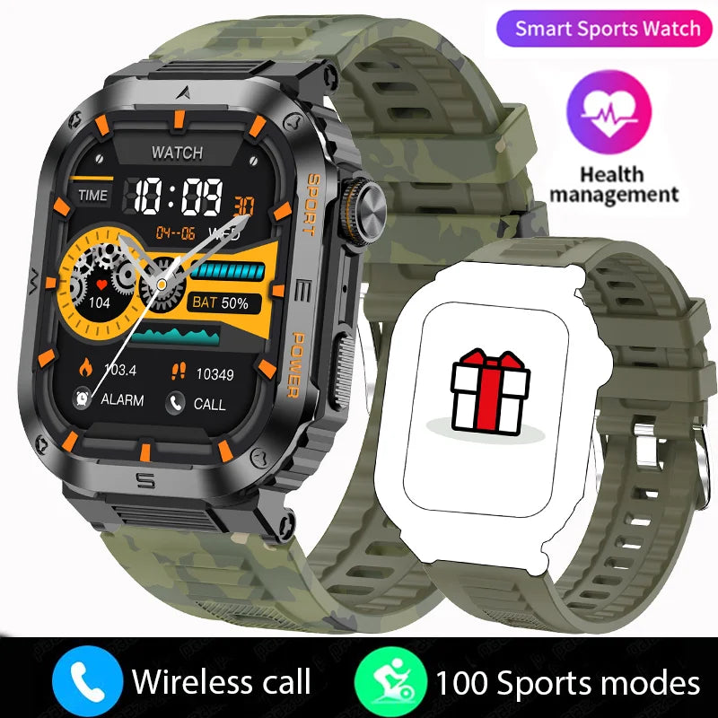 2023 New Full Touch Smart Watch Men For Android Xiaomi Blood Pressure Oxygen Fitness Watch 5 Atm Waterproof Military SmartWatch