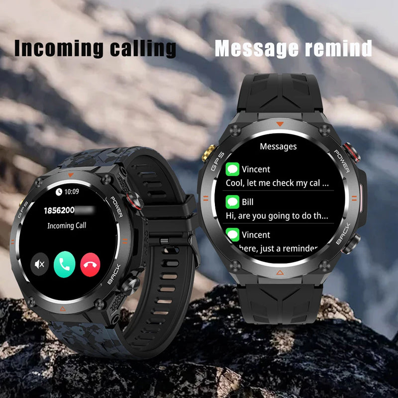 SENBONO Real GPS Smartwatch Men Bluetooth Call Compass 650mAh Fitness Traker Sport 1.45-inch Ultra Smart Watch for Android IOS