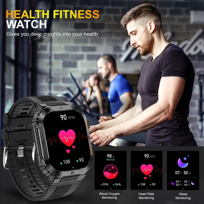 2023 New Full Touch Smart Watch Men For Android Xiaomi Blood Pressure Oxygen Fitness Watch 5 Atm Waterproof Military SmartWatch