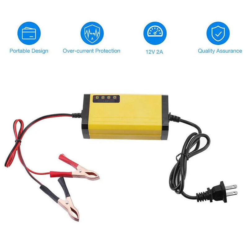 Motorcycle Battery Charger Portable 12V Auto Car Battery Charger Truck Trickle Maintainer Boat Smart Charger Car accessories