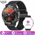 LIGE New Smart Watch Men Military Sports Fitness Tracker Blood Pressure Waterproof Watches BT Call Smartwatch For Women 400mAh