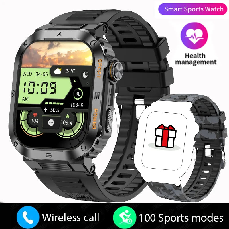 2023 New Full Touch Smart Watch Men For Android Xiaomi Blood Pressure Oxygen Fitness Watch 5 Atm Waterproof Military SmartWatch