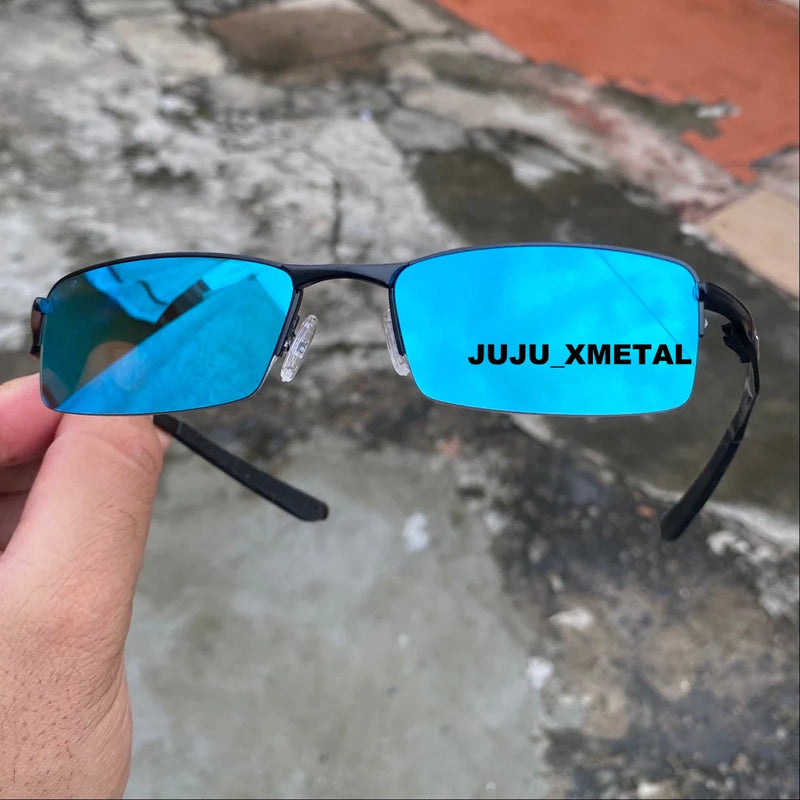 Óculos de Sol Masculino Sport Estilo Mc Ciclismo  Lentes Pretas Metal Premium