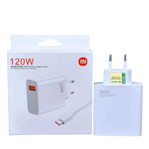 Carregador 120W Turbo Power Xiaomi Cabo 6A Usb com Saída Tipo-C