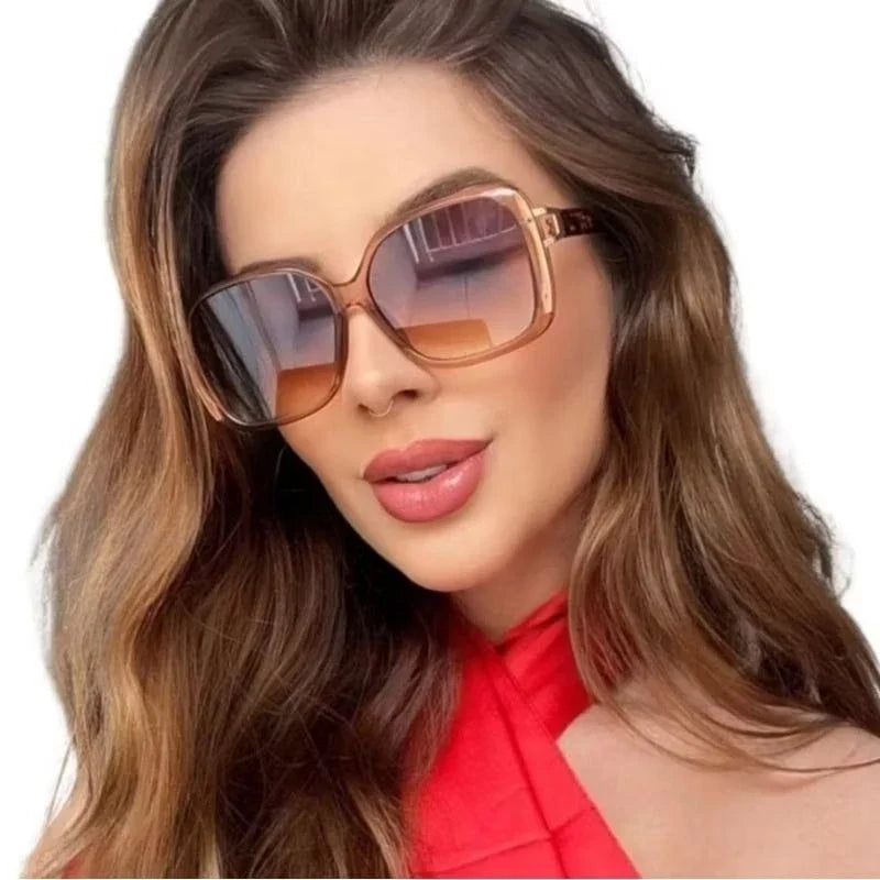 Óculos De Sol Feminino Quadrado uv 400 acetado