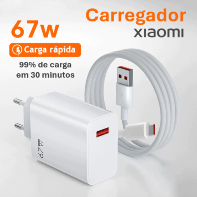 Carregador Rápido 120W com Cabo USB-C 6A 1M